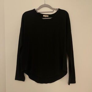 rag & bone oversized long sleeve shirt - black
